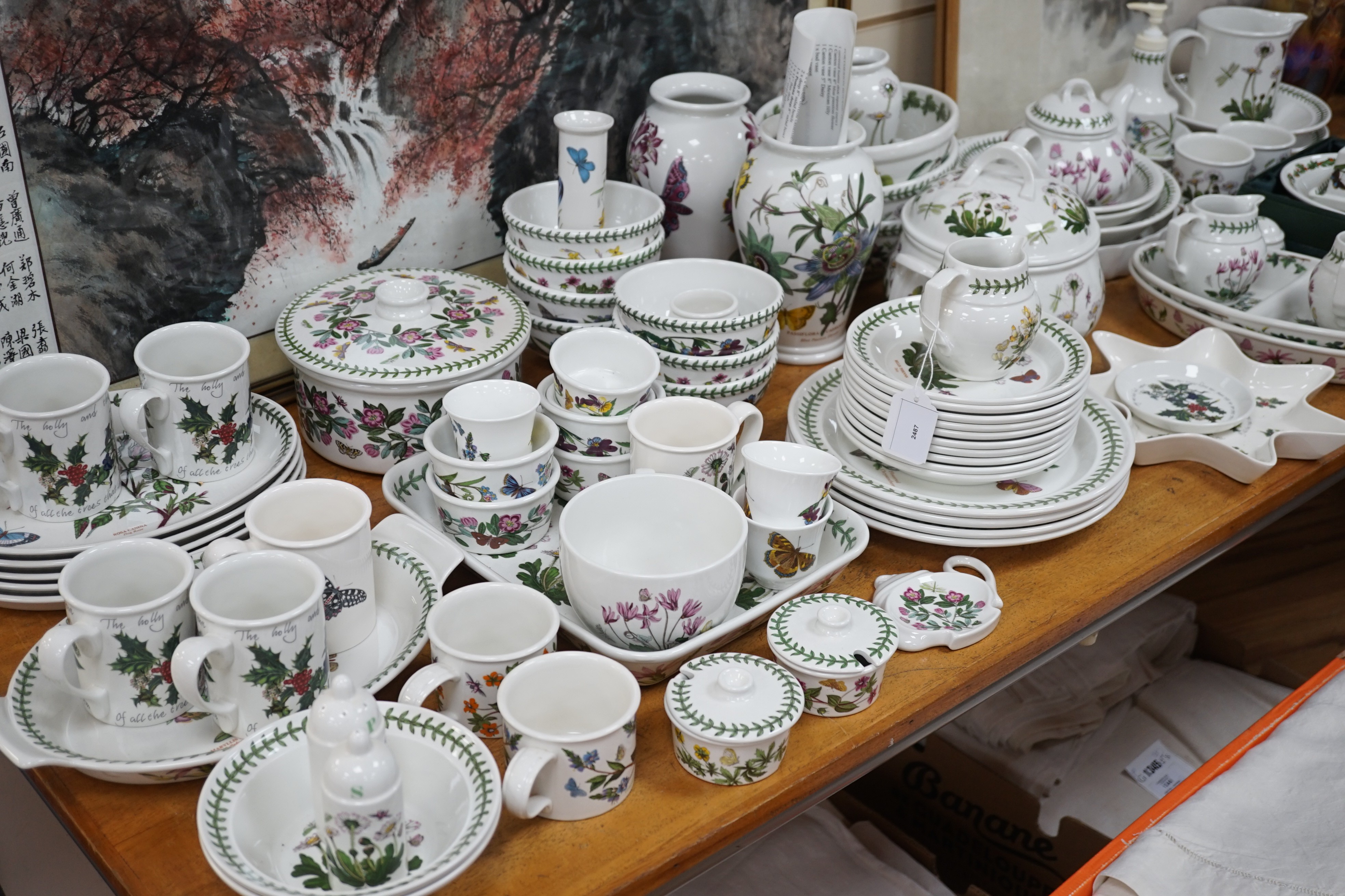 A large quantity of Portmeiron 'Botanical' pattern table ware